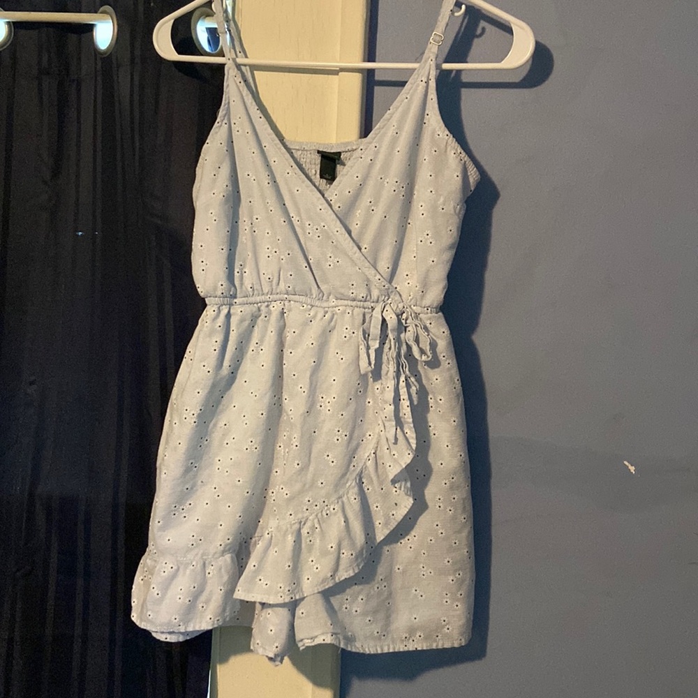 Blue daisy romper